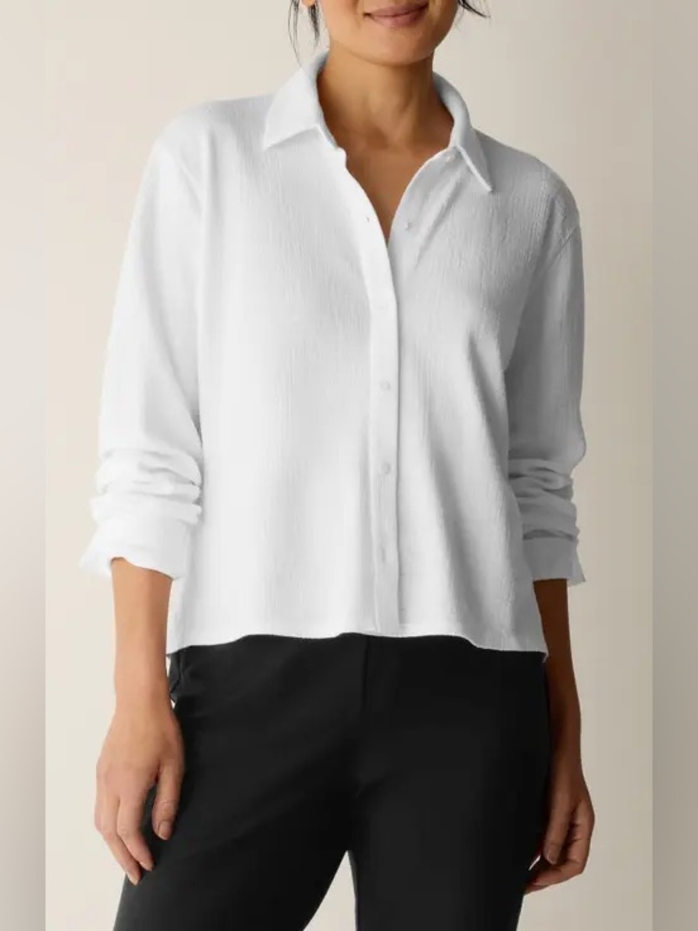 Eileen Fisher EUC White Blouse Sz 3X